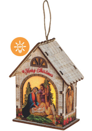 Presépio em madeira c/ luz Led [P807]